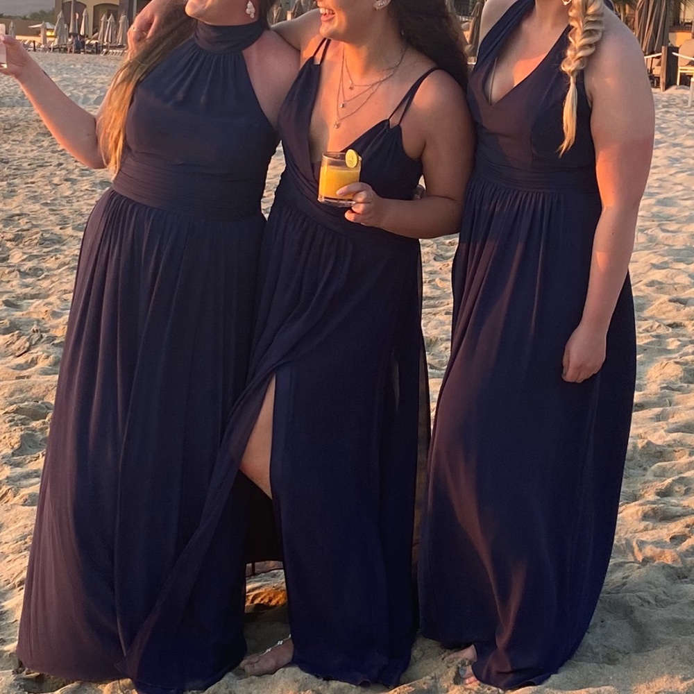 Navy Strapy Bridesmaid Dress